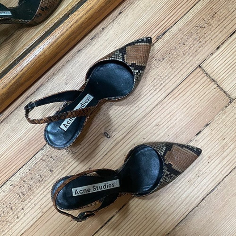 Acne Snakeskin Pumps Size 38